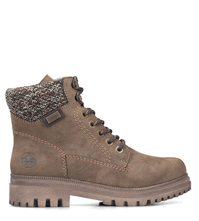 RIEKER LACED ZIP FUR LINED Y7621 Rieker Shoes