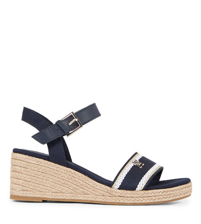 TOMMY HILFIGER WEDGE SANDAL NAVY 24 Tommy Hilfiger